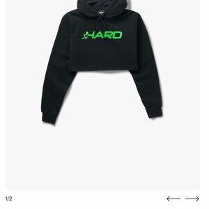 Insomniac Hard Iconic lineup crop hoodie